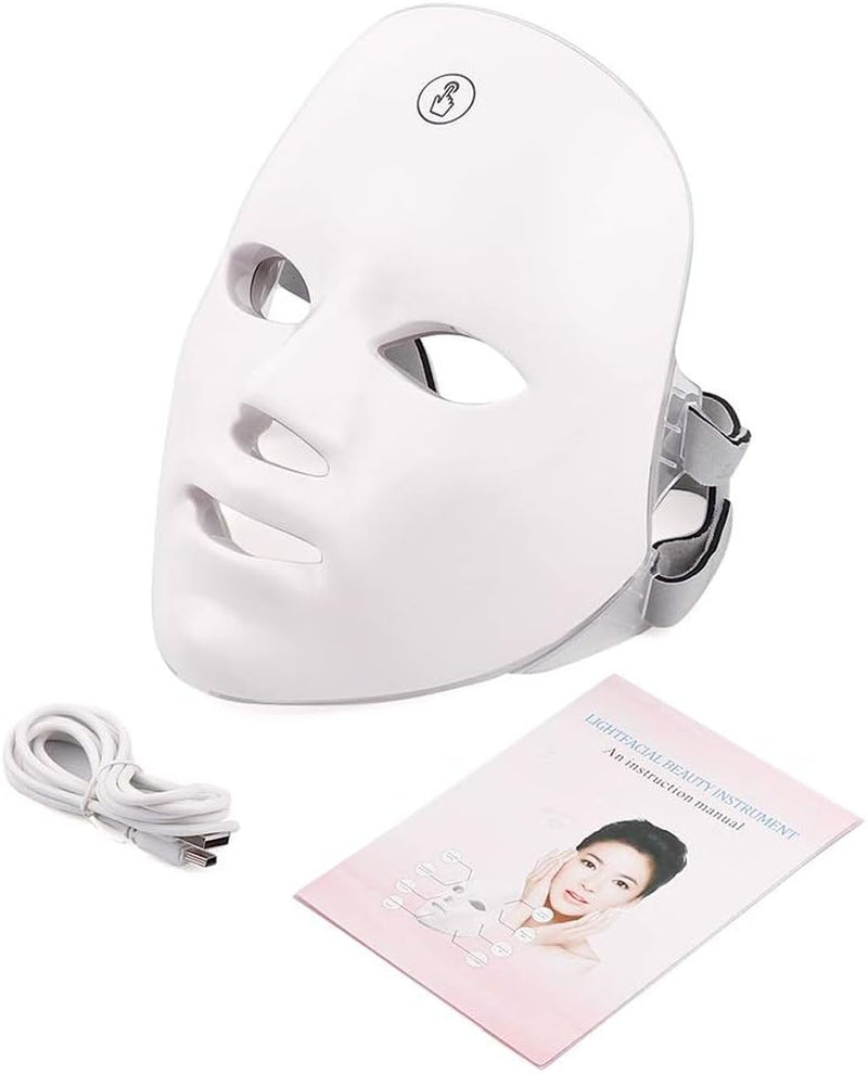 Máscara Facial LED USB Terapia De Rejuvenecimiento De La Piel anti Acné Eliminación De Arrugas Mascarilla Para El Cuidado De La Piel