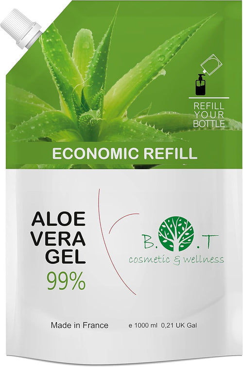 Aloe Vera Gel 100% Natural - Hydrating & Soothing After Sun Treatment, Perfect for Skin and Hair Care, 1000ml